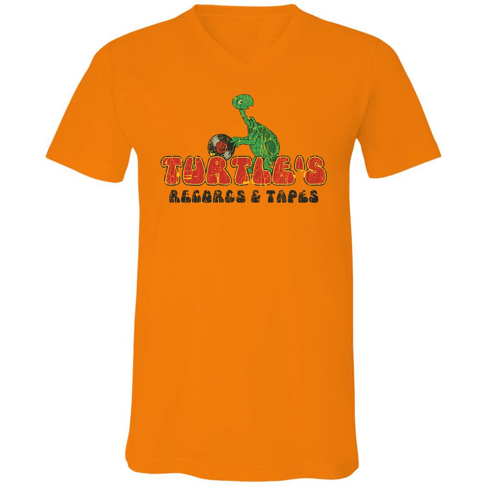 Unisex V-Neck T-Shirt - R58Q5DF1 - Orange - 11