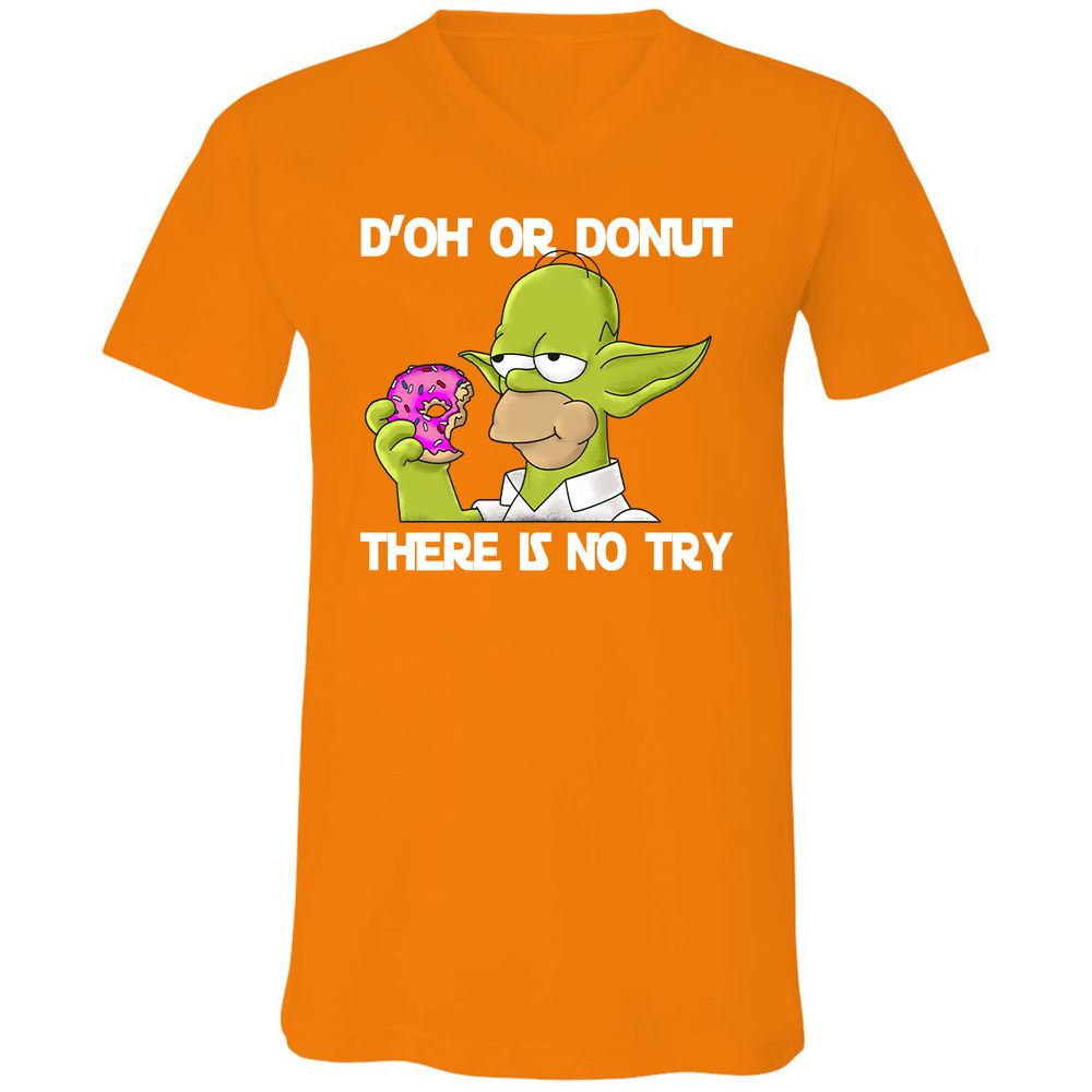 Unisex V-Neck T-Shirt - 2MYUGHFX - Orange - 11