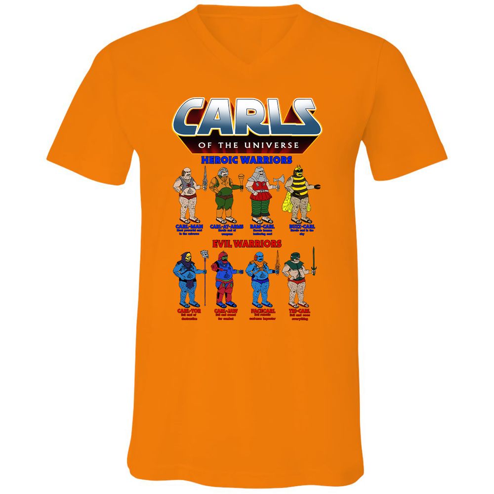 Unisex V-Neck T-Shirt - 62U9GG6F - Orange - 11