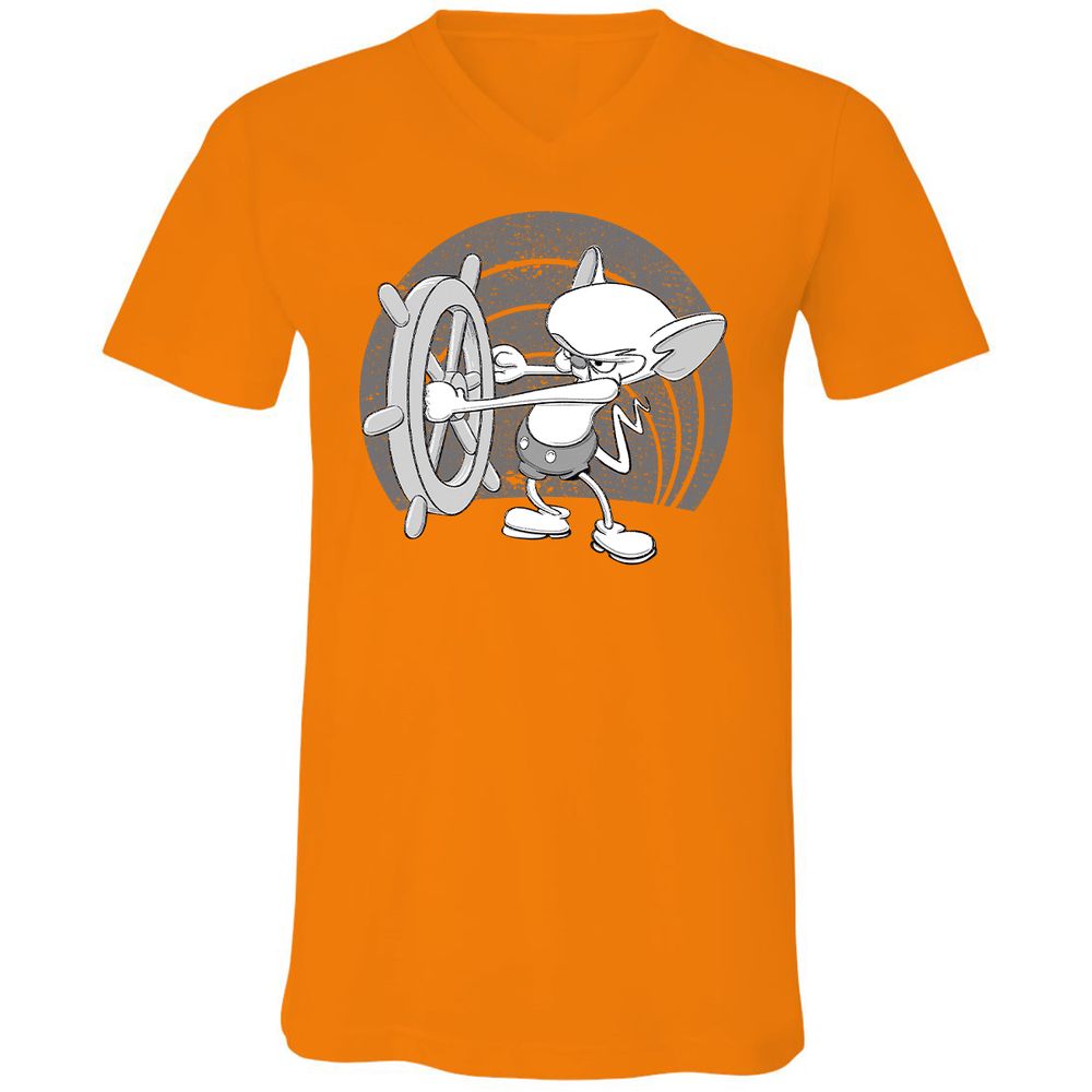 Unisex V-Neck T-Shirt - S1ASR1KT - Orange - 11