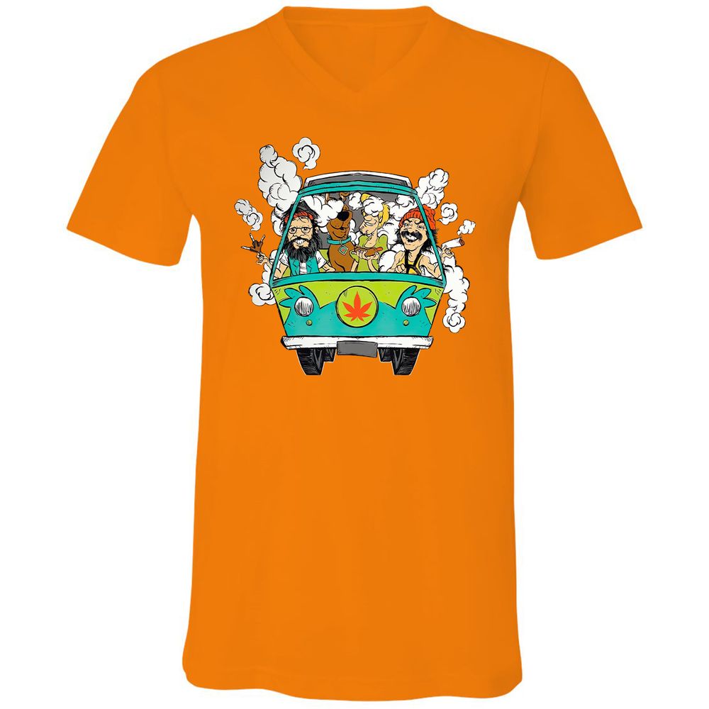 Unisex V-Neck T-Shirt - 417KPKT3 - Orange - 11