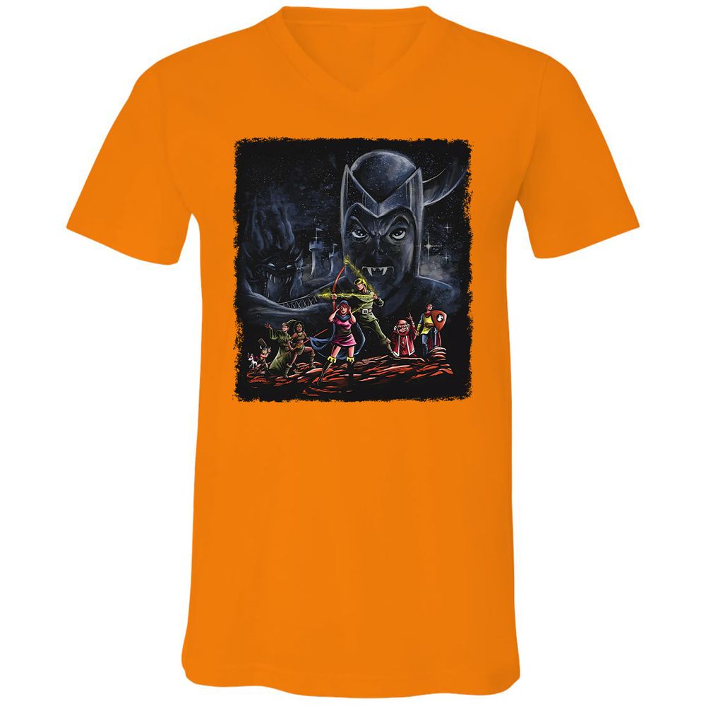 Unisex V-Neck T-Shirt - 3TBZGSVY - Orange - 11