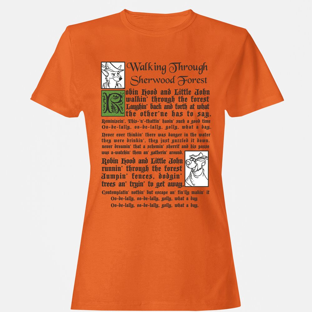 Women's T-Shirt - WWVJZNJY - Orange - 11
