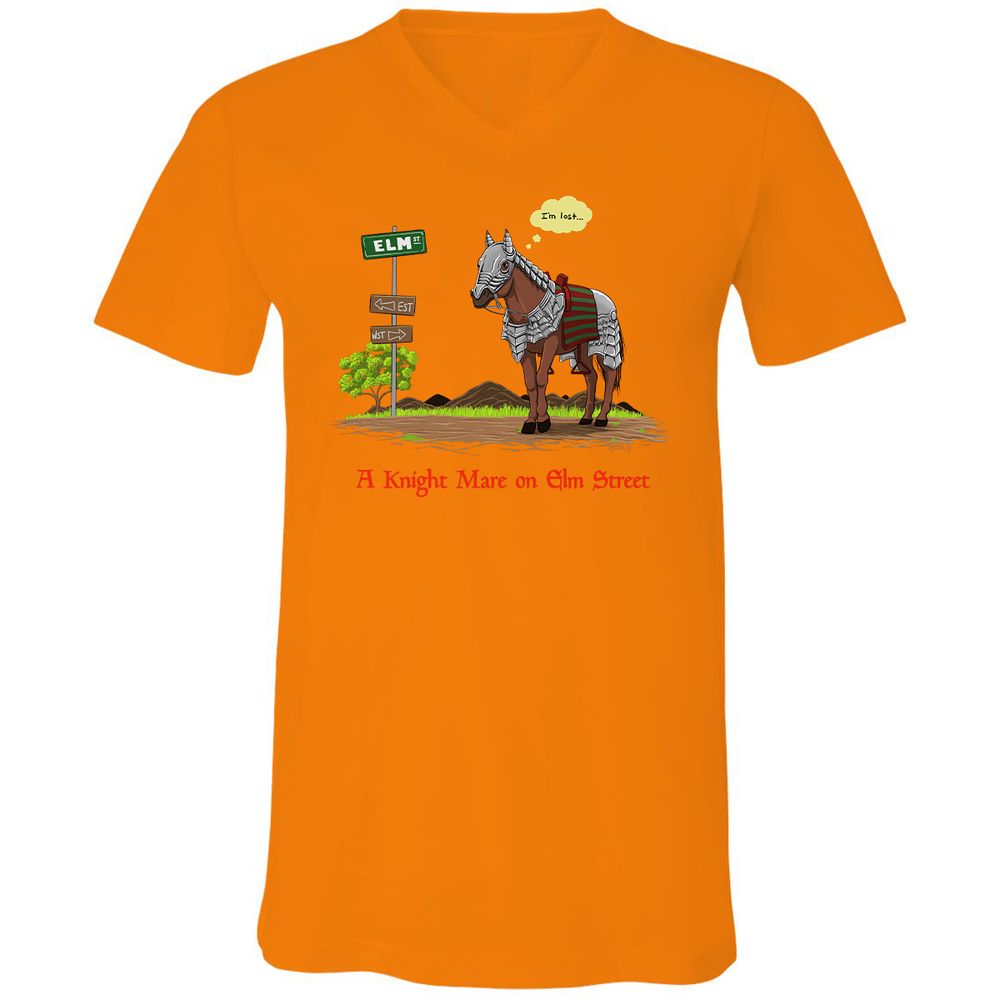 Unisex V-Neck T-Shirt - 84T8RVNV - Orange - 11