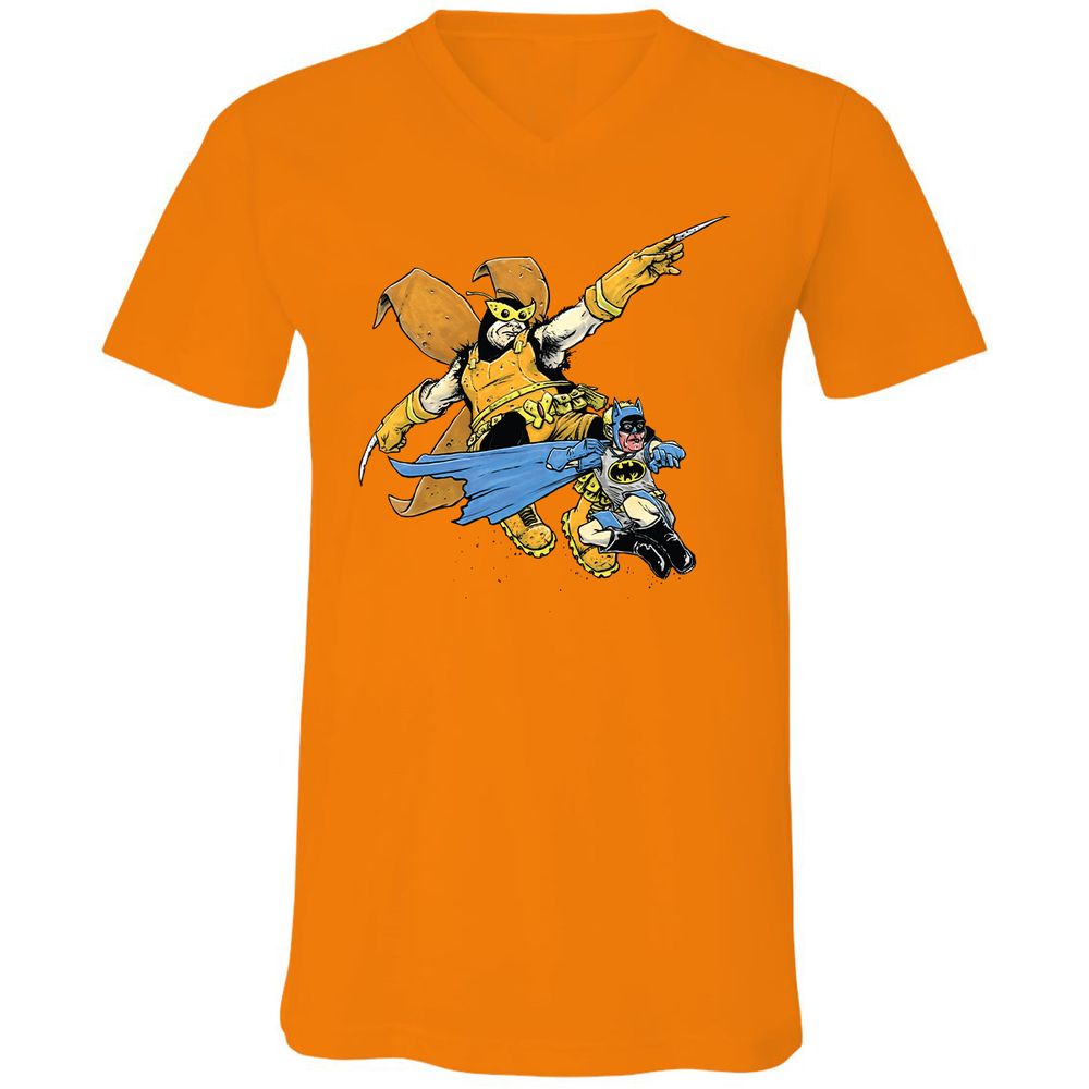 Unisex V-Neck T-Shirt - 97K9RF4C - Orange - 11