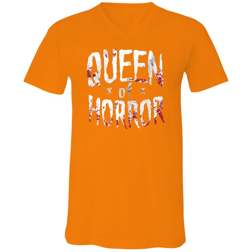 Unisex V-Neck T-Shirt - NFZNU3F8 - Orange - 11