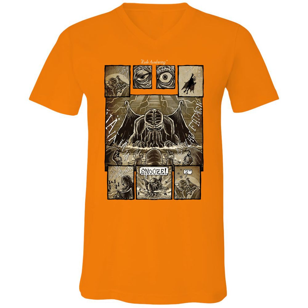 Unisex V-Neck T-Shirt - ABLSS4ZC - Orange - 11