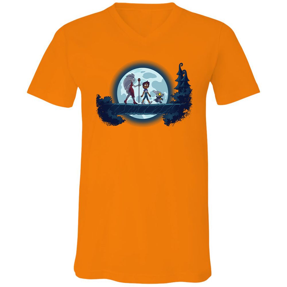 Unisex V-Neck T-Shirt - 18J8VYS6 - Orange - 11