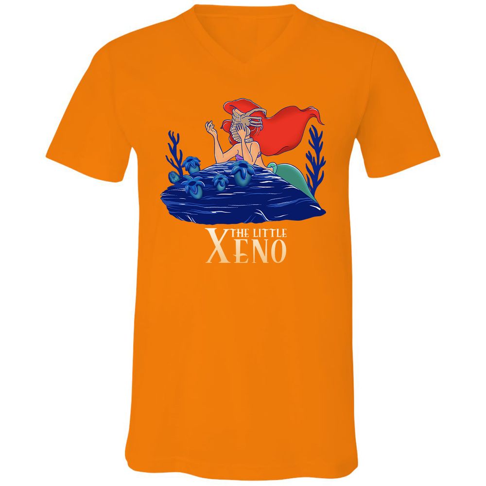 Unisex V-Neck T-Shirt - TLYVZNB7 - Orange - 11