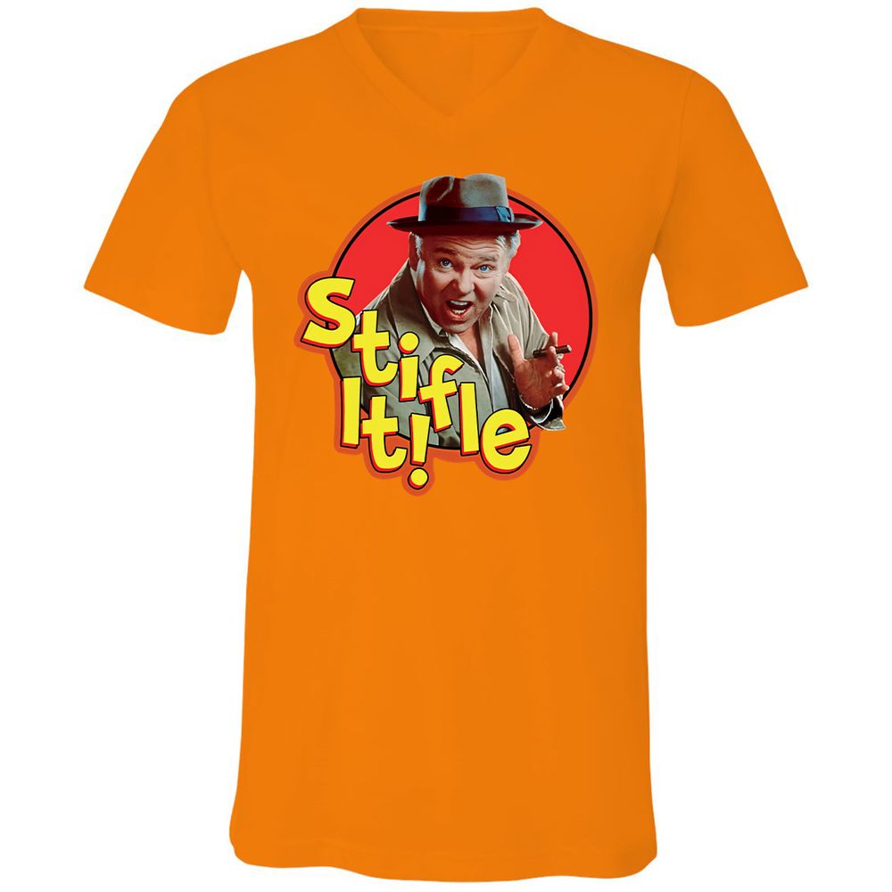 Unisex V-Neck T-Shirt - YD33ELZX - Orange - 11