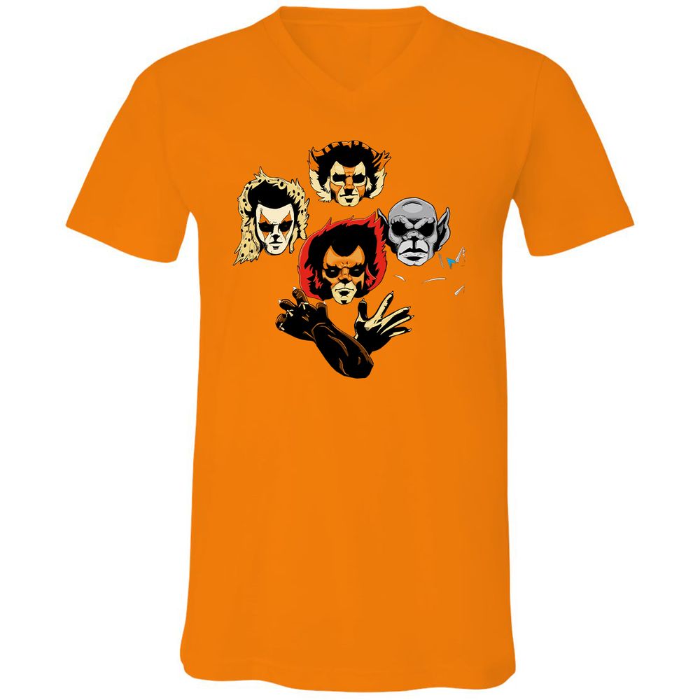 Unisex V-Neck T-Shirt - 4PLA6T9G - Orange - 11