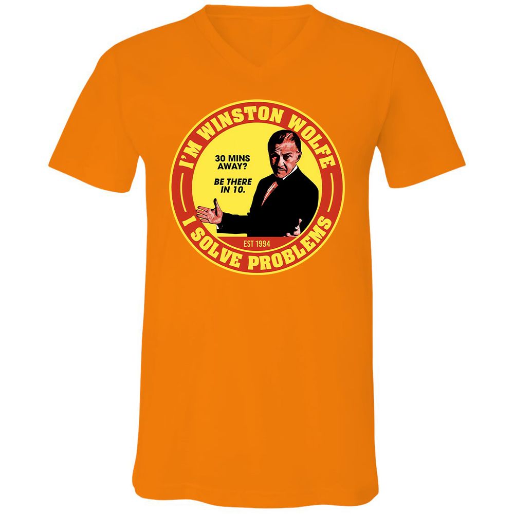 Unisex V-Neck T-Shirt - S2TWLL64 - Orange - 11