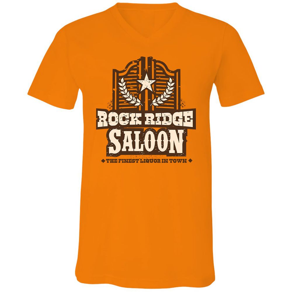 Unisex V-Neck T-Shirt - BLRX1YGY - Orange - 11
