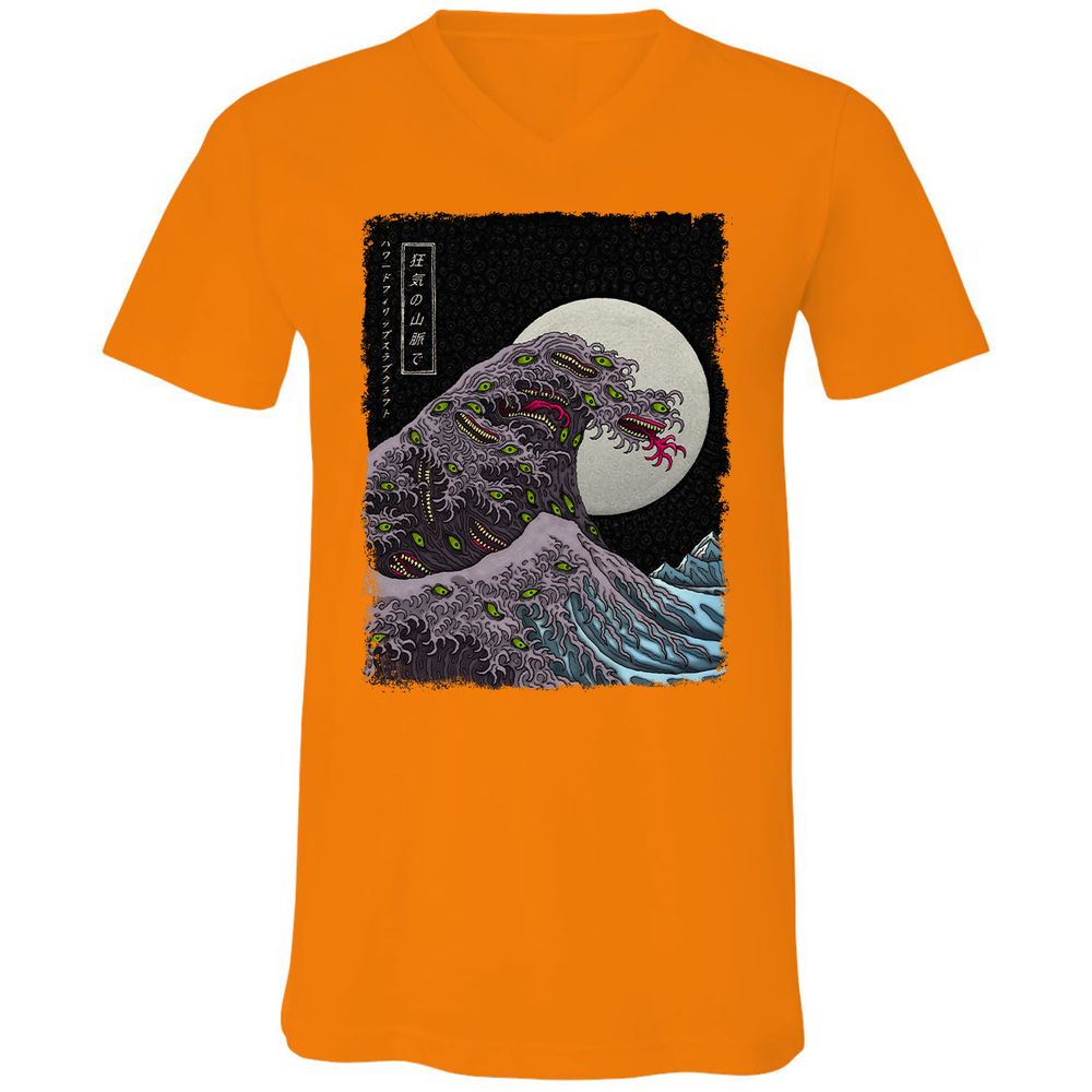 Unisex V-Neck T-Shirt - WYNGAWN9 - Orange - 11