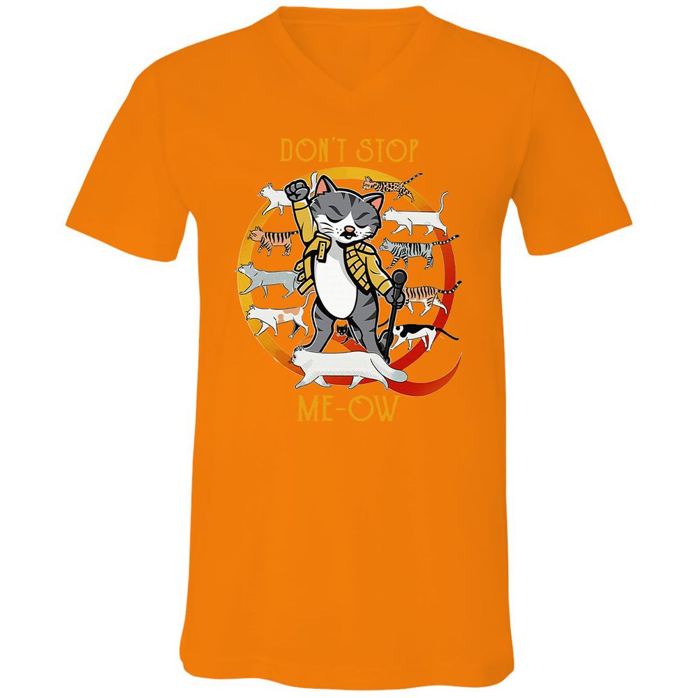 Unisex V-Neck T-Shirt - D9F2W2D2 - Orange - 11