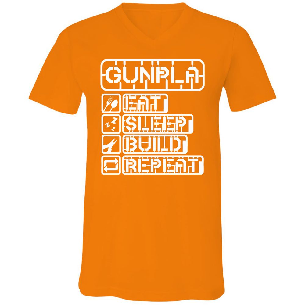 Unisex V-Neck T-Shirt - KCG9ZJ5R - Orange - 11