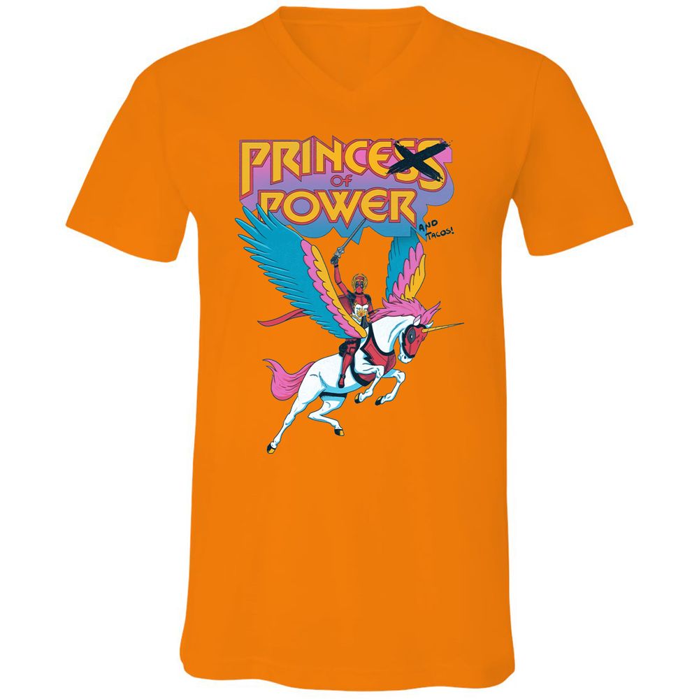 Unisex V-Neck T-Shirt - MZR7CYT8 - Orange - 11