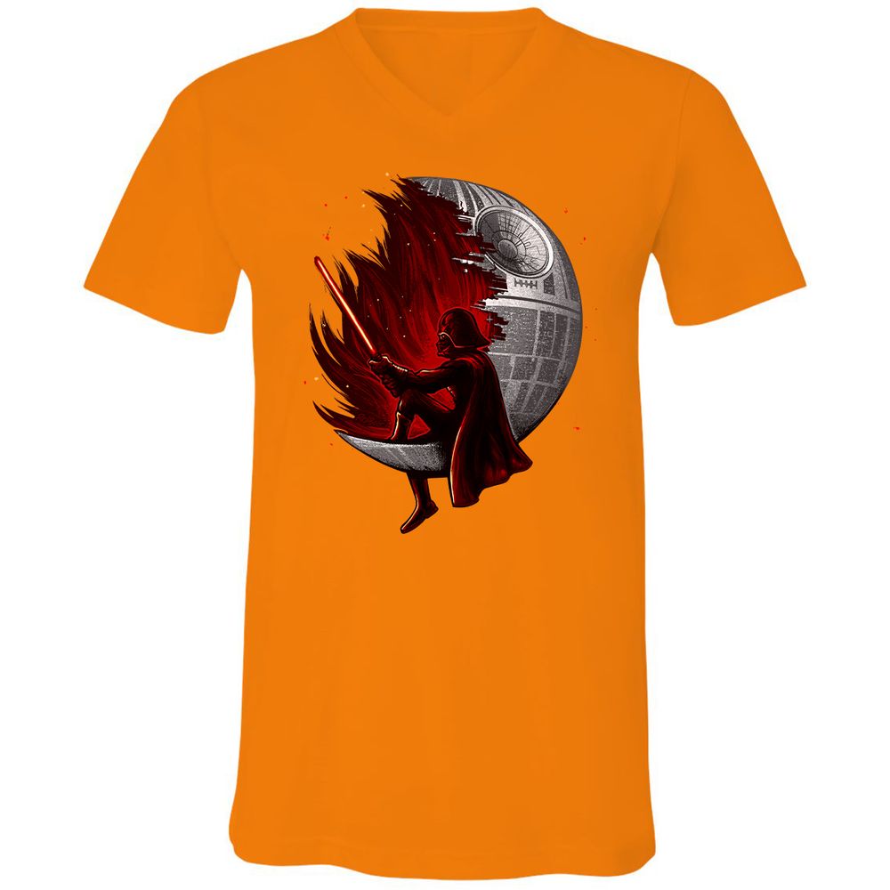 Unisex V-Neck T-Shirt - 7KRD32KX - Orange - 11