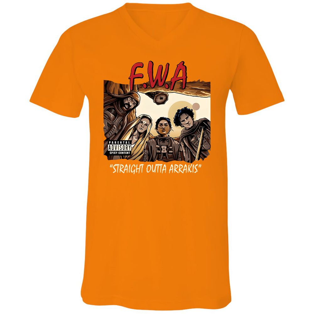 Unisex V-Neck T-Shirt - 86F531MD - Orange - 11