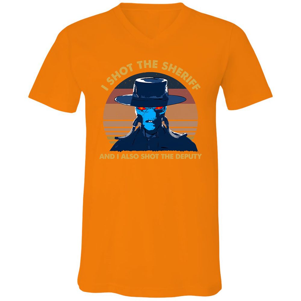Unisex V-Neck T-Shirt - Y46TRZEM - Orange - 11