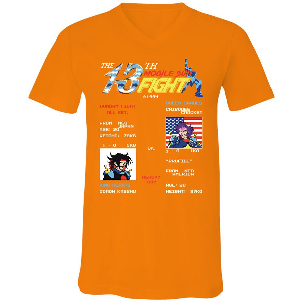 Unisex V-Neck T-Shirt - ENK7DCC1 - Orange - 11
