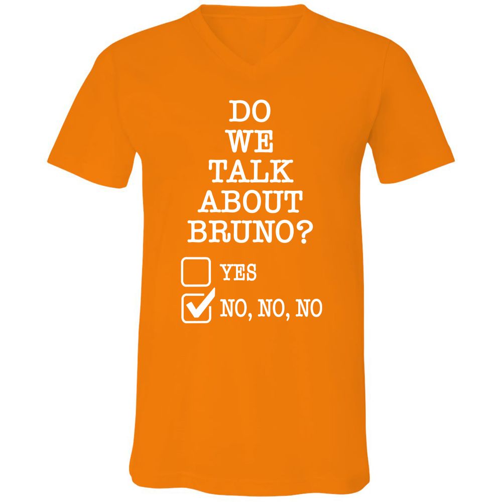 Unisex V-Neck T-Shirt - Black - Orange - 11