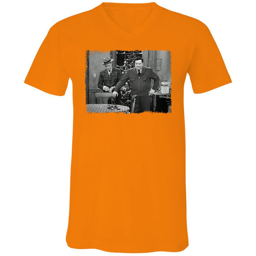 Unisex V-Neck T-Shirt - ZUZRZUPZ - Orange - 11