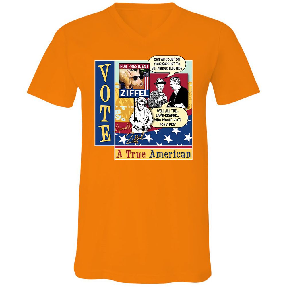 Unisex V-Neck T-Shirt - LB696P8T - Orange - 11
