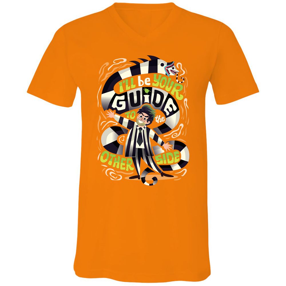 Unisex V-Neck T-Shirt - 6GJ9297V - Orange - 11