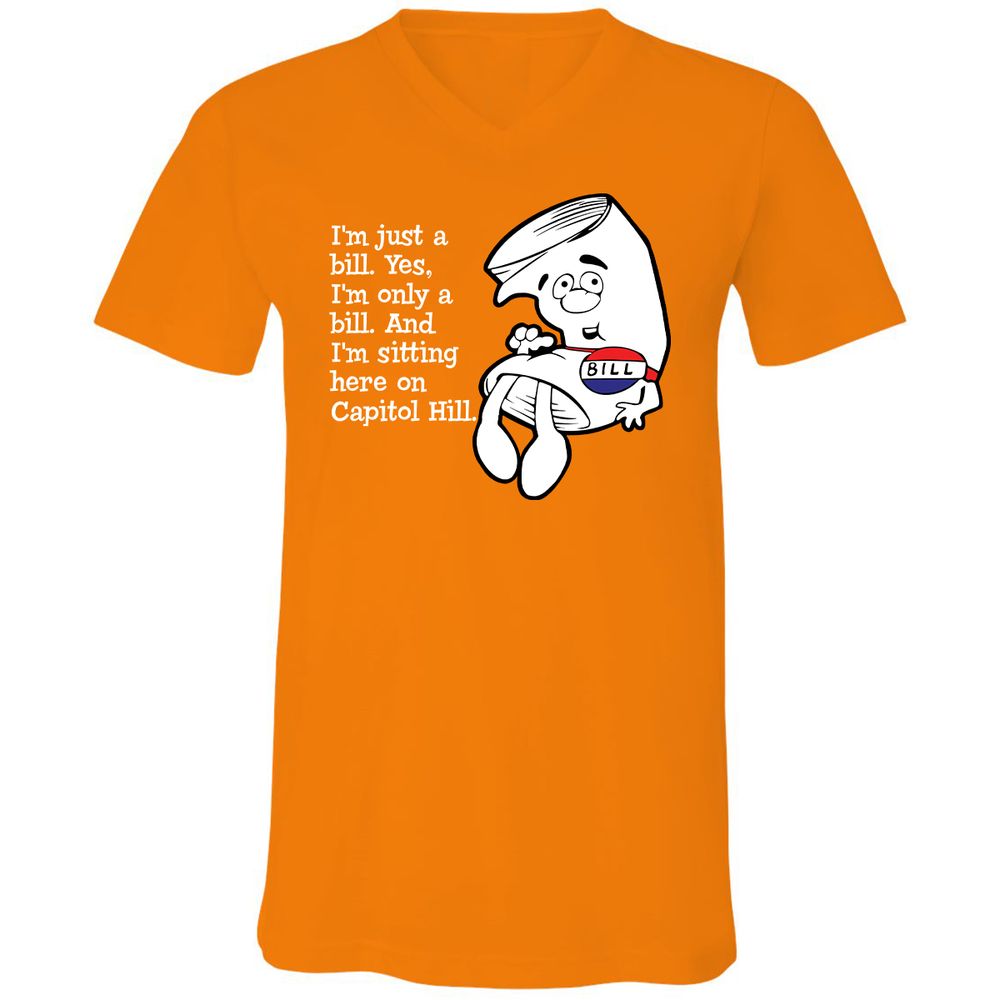 Unisex V-Neck T-Shirt - EWWWJ3TG - Orange - 11