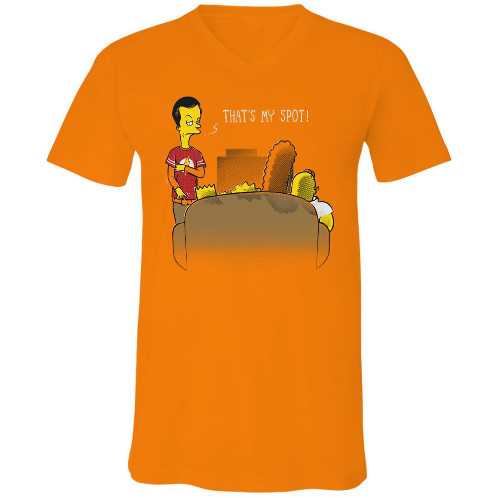 Unisex V-Neck T-Shirt - 6VK1KR1R - Orange - 11