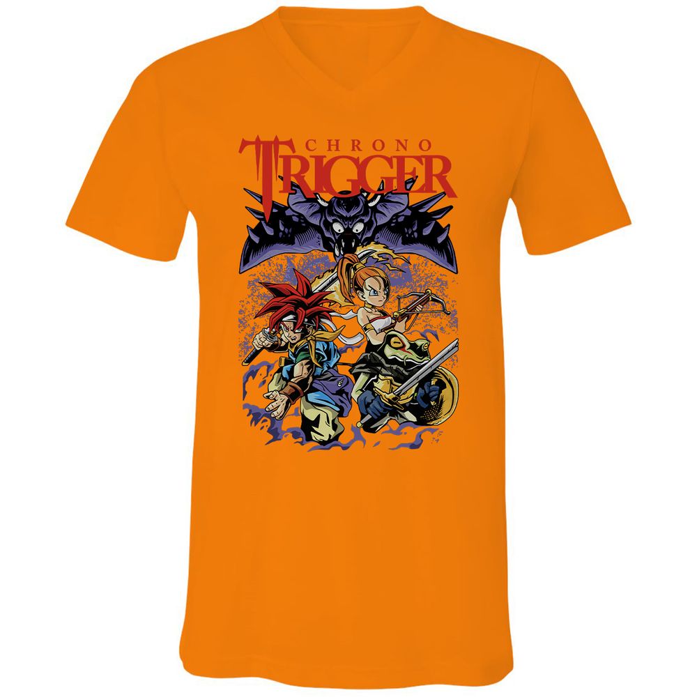 Unisex V-Neck T-Shirt - 33VALD8P - Orange - 11