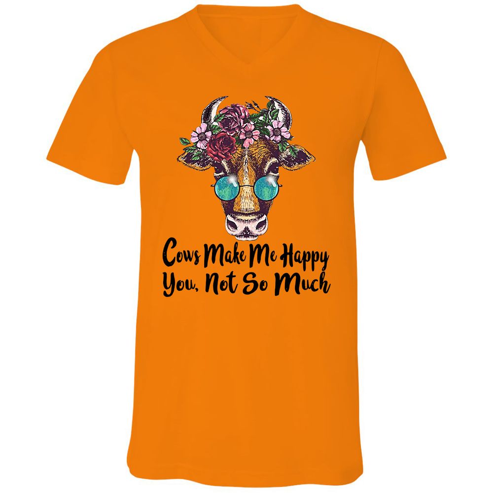 Unisex V-Neck T-Shirt - EK5NPE4F - Orange - 11