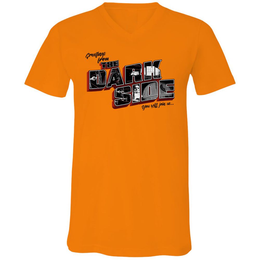 Unisex V-Neck T-Shirt - GV6JQRG7 - Orange - 11
