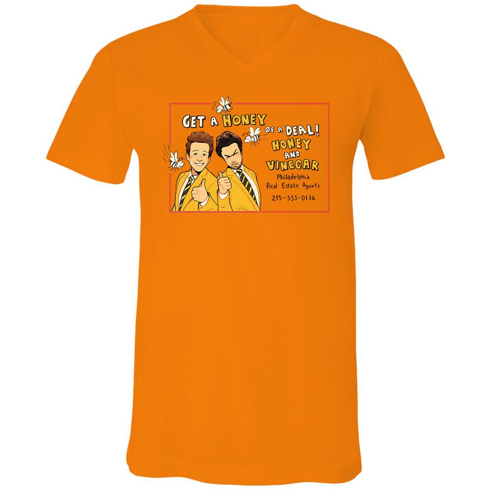 Unisex V-Neck T-Shirt - FTEGSH1H - Orange - 11