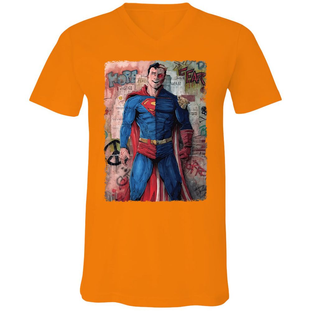Unisex V-Neck T-Shirt - PNHNVH5B - Orange - 11