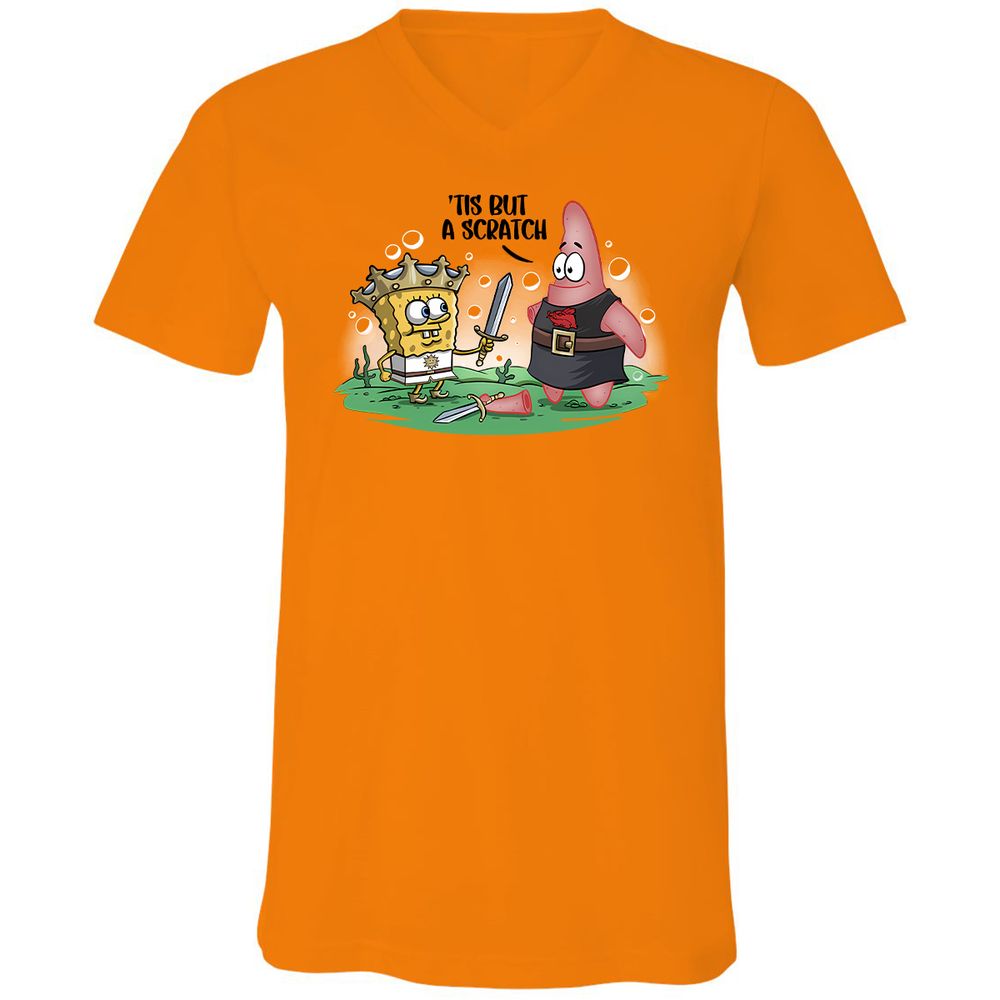 Unisex V-Neck T-Shirt - 3H61MKR8 - Orange - 11