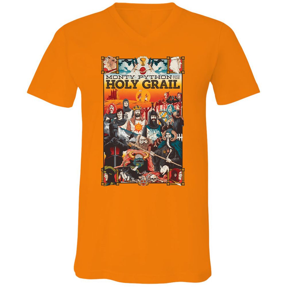 Unisex V-Neck T-Shirt - T2ZG7227 - Orange - 11