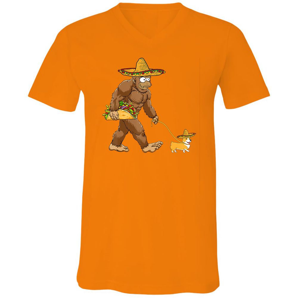 Unisex V-Neck T-Shirt - FN9J1HTS - Orange - 11