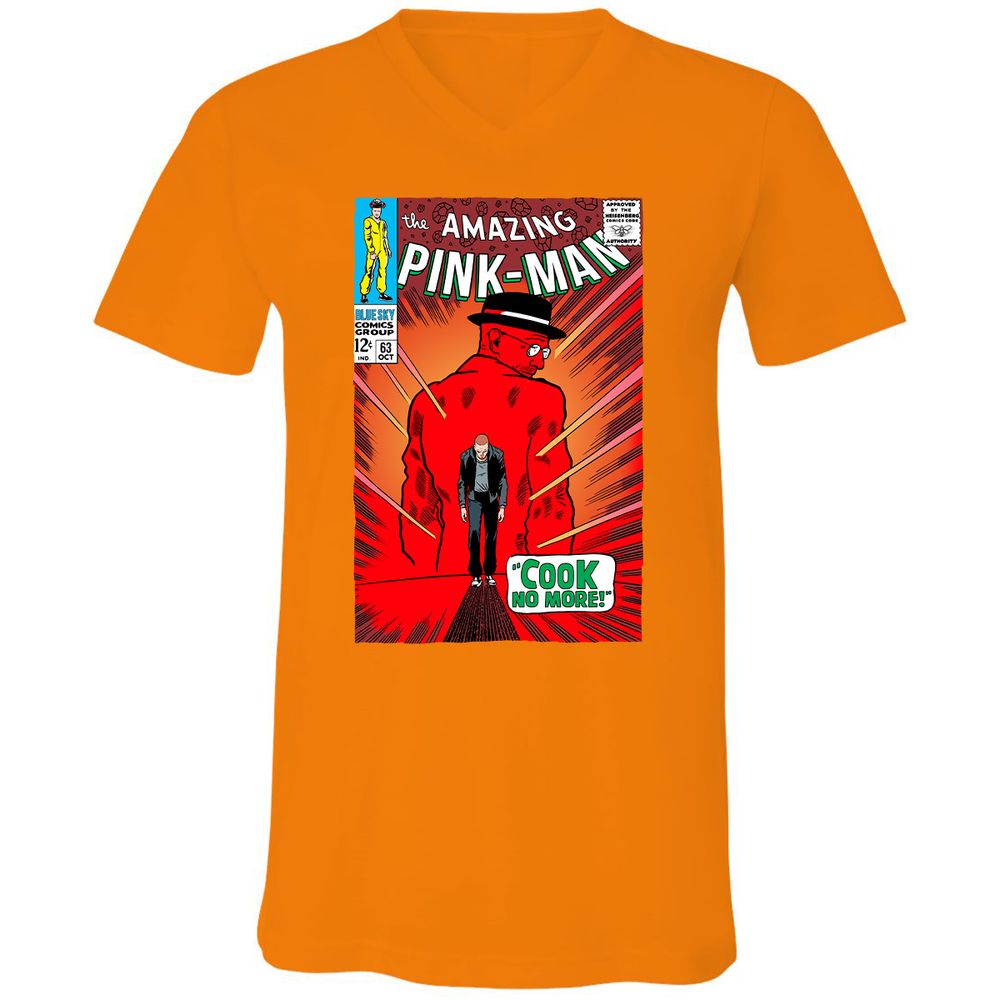 Unisex V-Neck T-Shirt - SK6CWFYK - Orange - 11