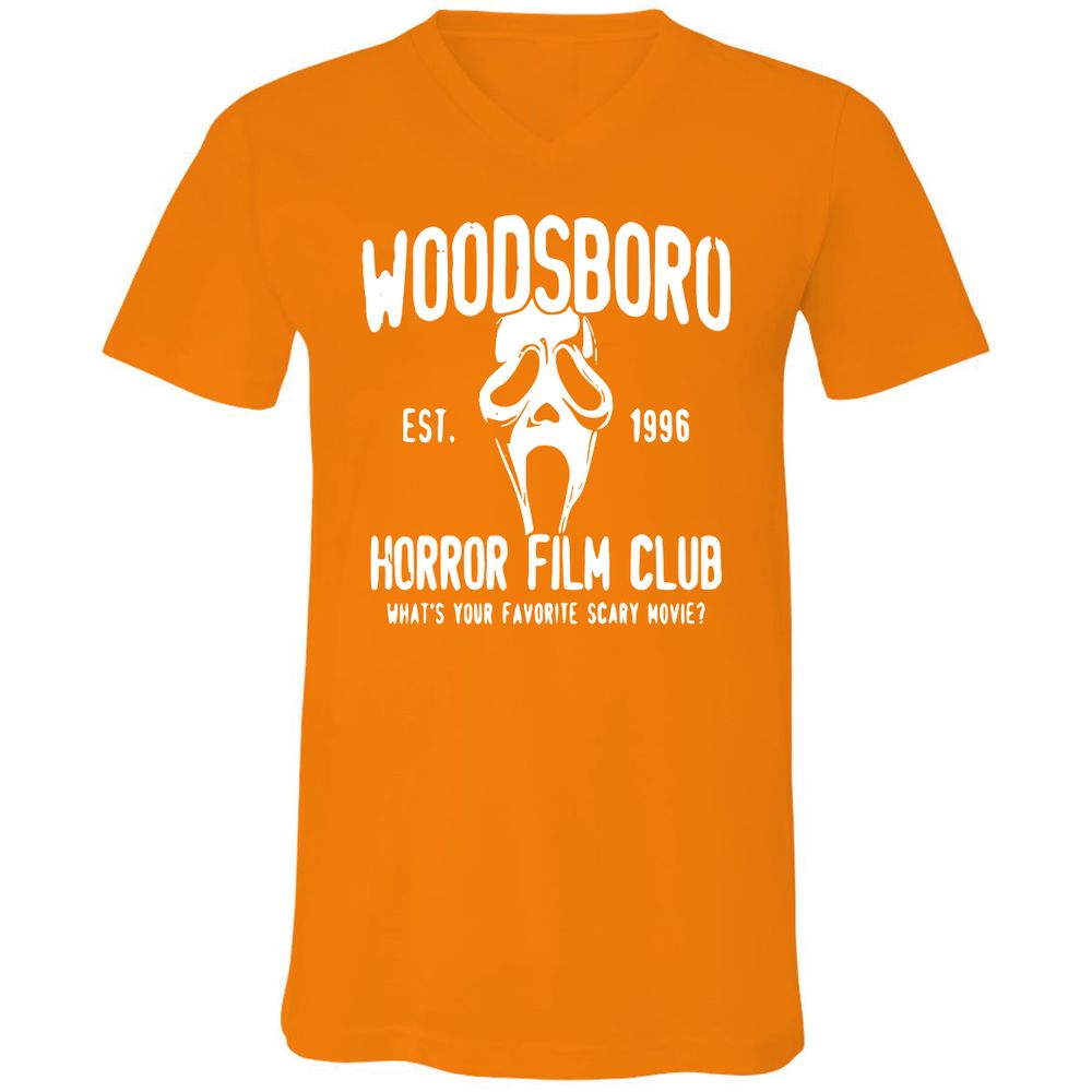 Unisex V-Neck T-Shirt - 7YXQZTRD - Orange - 11