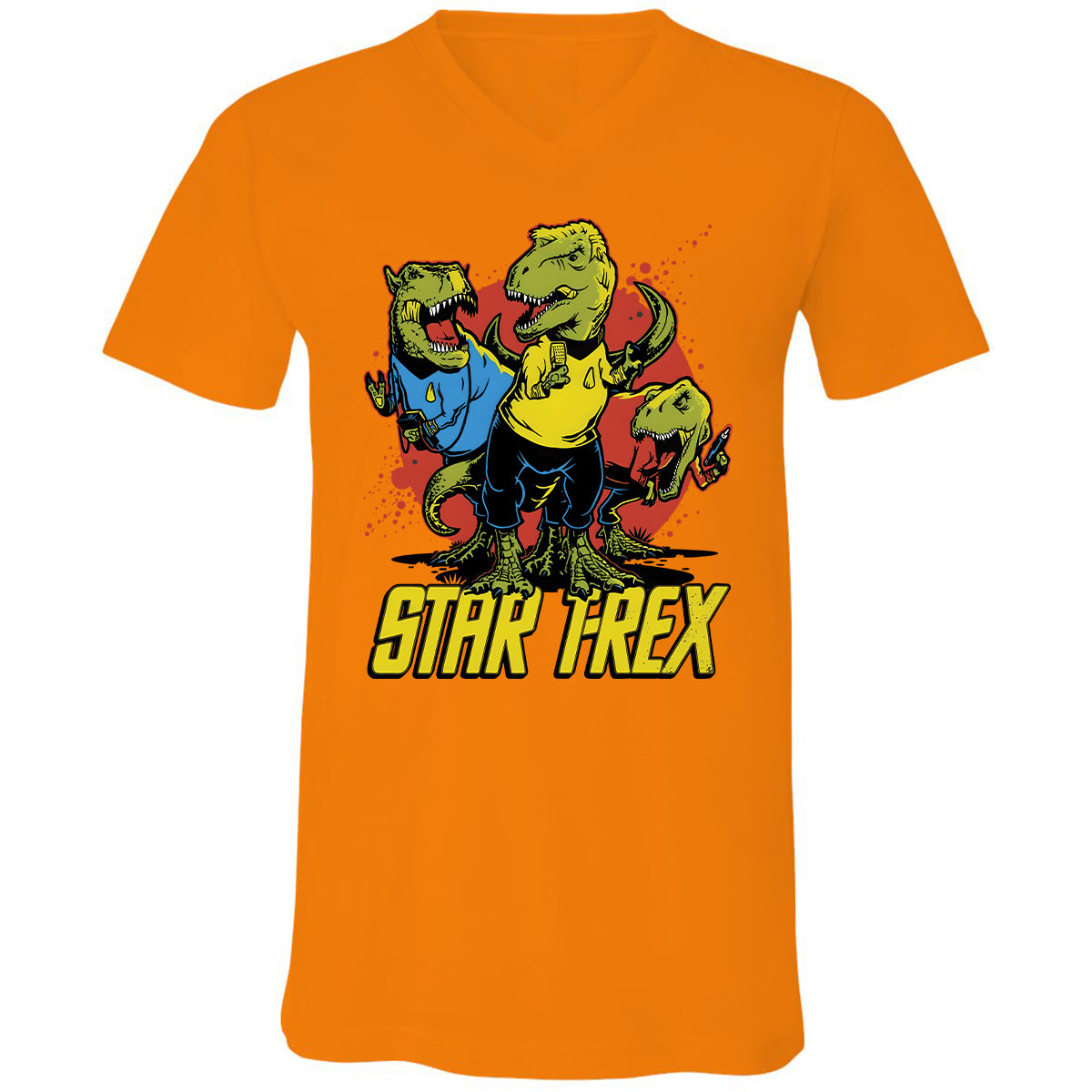 Unisex V-Neck T-Shirt - AWFF368G - Orange - 11