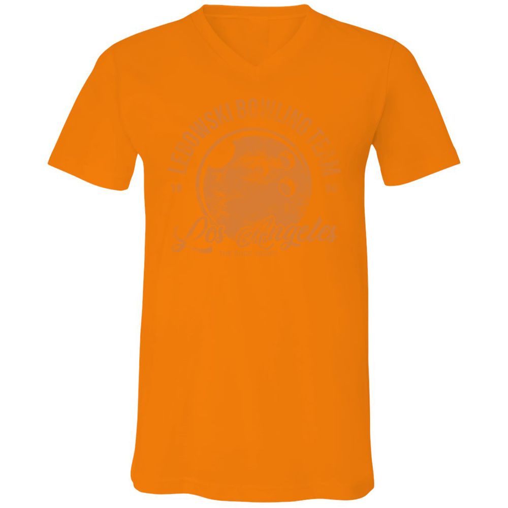 Unisex V-Neck T-Shirt - XC3E8VCH - Orange - 11