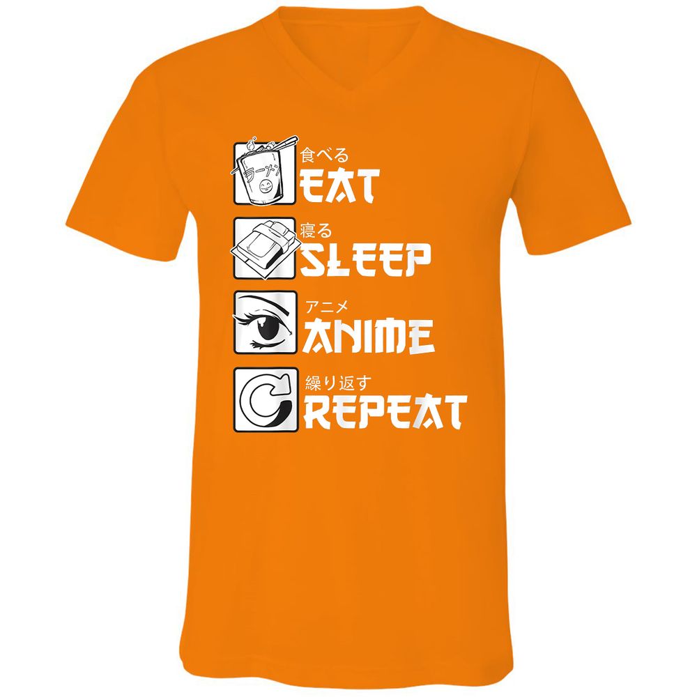 Unisex V-Neck T-Shirt - KMUA3PME - Orange - 11