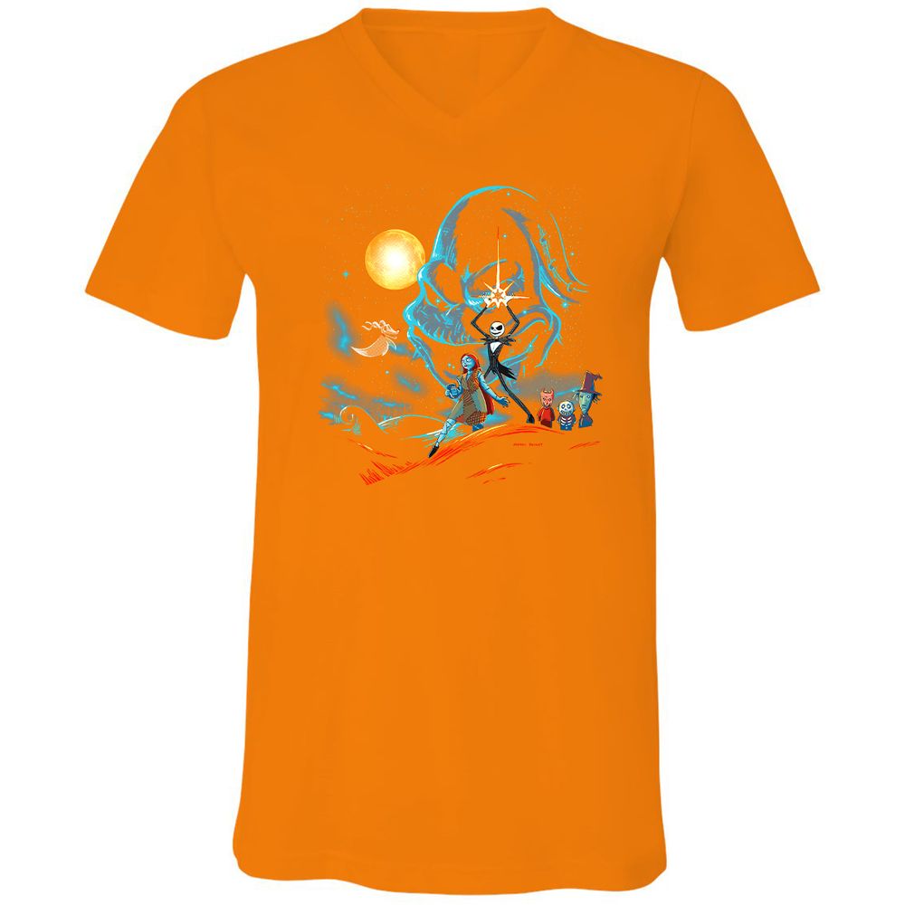 Unisex V-Neck T-Shirt - HE3V97T4 - Orange - 11