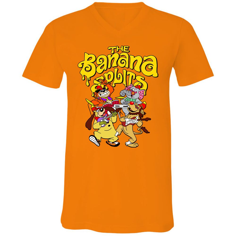 Unisex V-Neck T-Shirt - BZYHEZL2 - Orange - 11