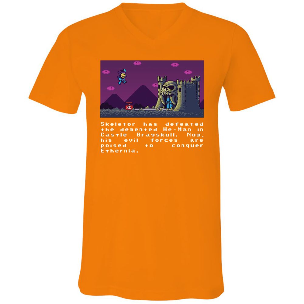 Unisex V-Neck T-Shirt - VUBP21QZ - Orange - 11