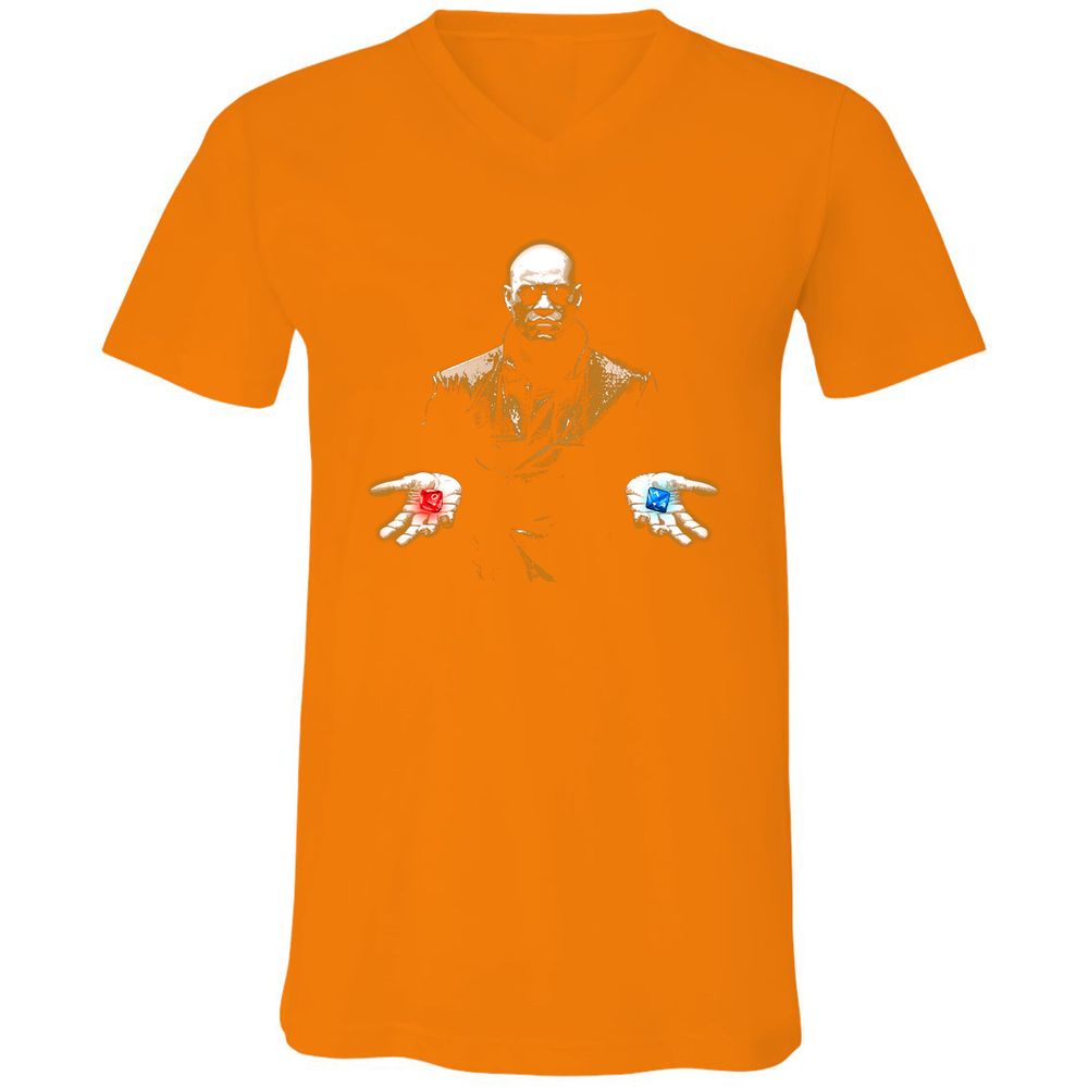 Unisex V-Neck T-Shirt - KVHFVMAC - Orange - 11