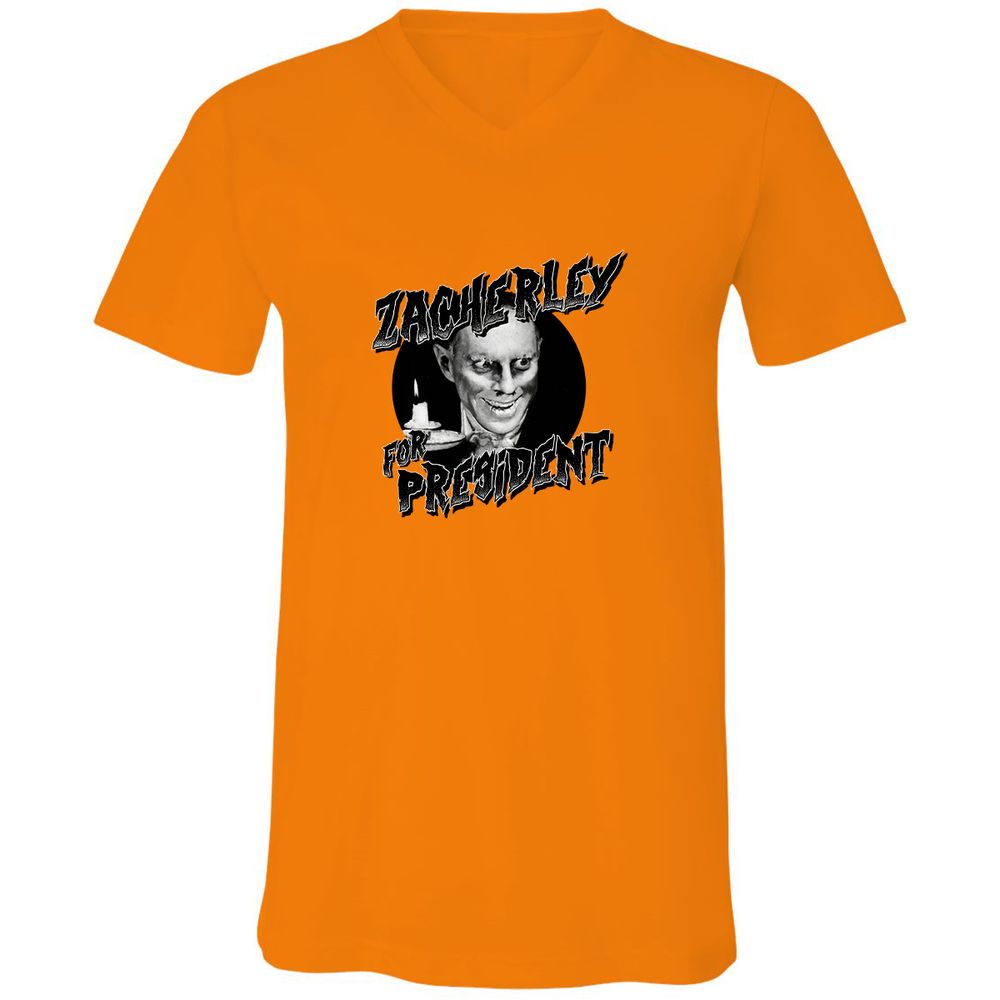 Unisex V-Neck T-Shirt - 5XGN57PS - Orange - 11