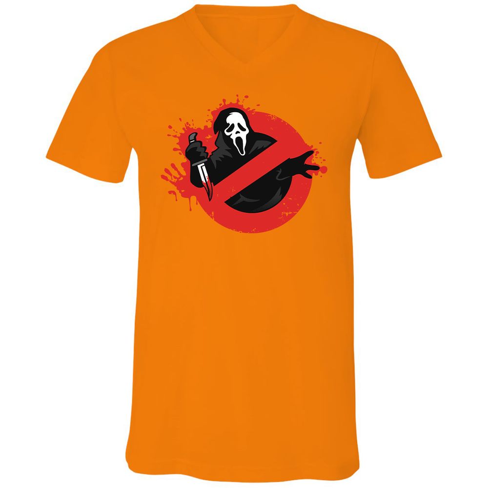 Unisex V-Neck T-Shirt - 1RHA2SAD - Orange - 11